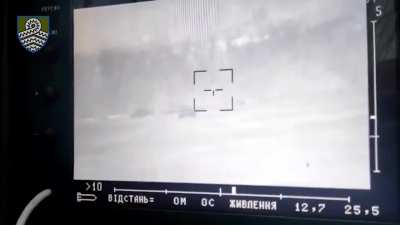 Stugna-P works on armored vehicles. Somewhere near the village of Pervomaiske, Donetsk region.