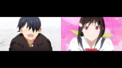 Owari &amp;amp; Zoku Side-by-Side Comparison (Araragi &amp;amp; Hachikuji)