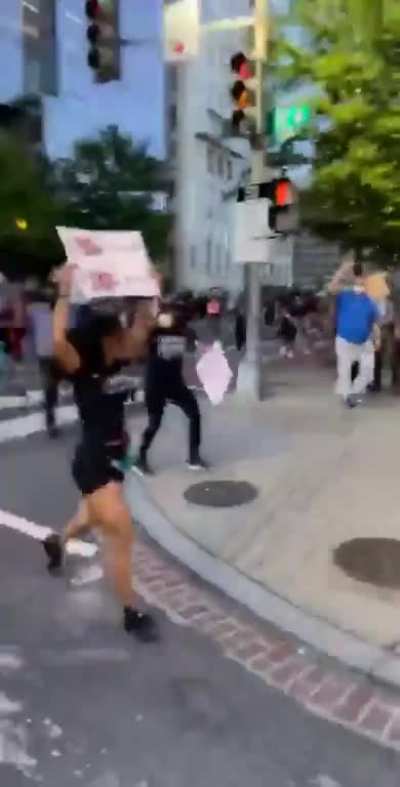 A quick and terrifying video showing you what it felt like being a peaceful protestor in Washington D.C. today. This was before the 7 PM curfew.