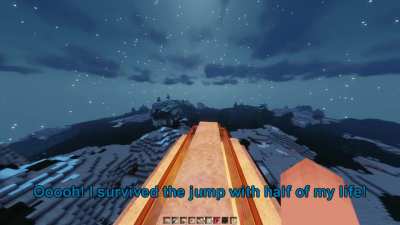 "I survived the jump with half of my life!"