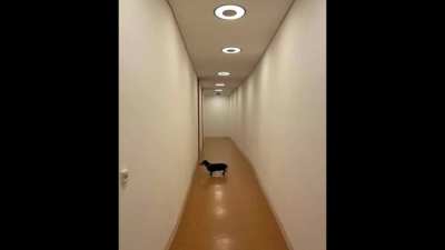 What is he doing in there????