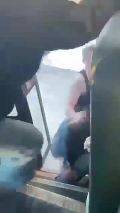 Not my video but kid getting hit apparently raped some girl on the bus.