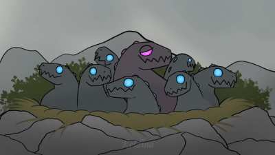 An accurate depiction of Godzilla among other Gojiras in ancient times 