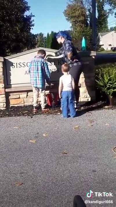 I don&rsquo;t know if this is the right sub but her son vandalized a community project and she made him clean it up