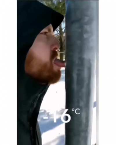 WCGW sticking your tongue to icy metal ?