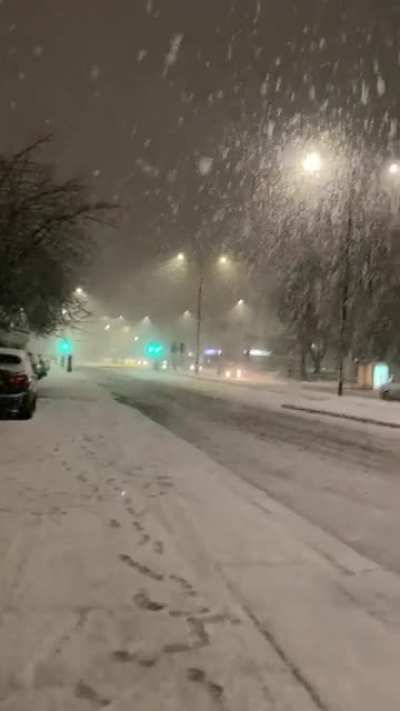 me and my boyfriend recently moved to Manchester and it snowed on his birthday! the best birthday present (in my opinion anyway)! don&rsquo;t mind him pelting me with a snowball at the end 😂