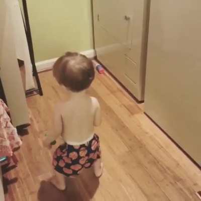 Caught my son dancing to our dryer