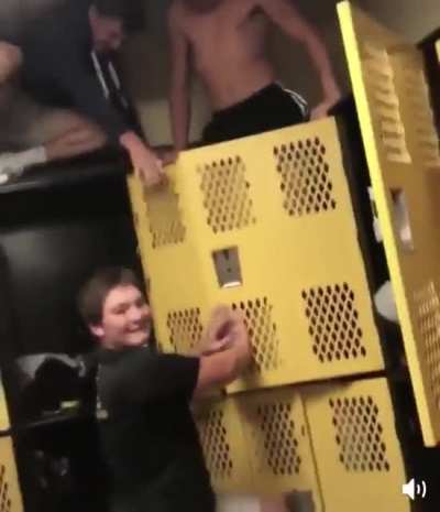 Boys being boys in the locker room