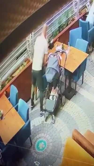 Man tries to stab his wife, the dude comes to aid