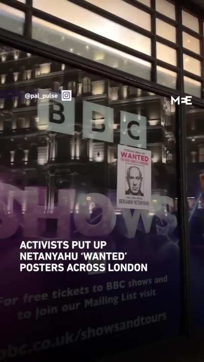 Activists have decorated iconic London's buses, streets, and busy landmarks with "Wanted" posters of Israeli Prime Minister Benjamin Netanyahu, which highlight Netanyahu's role in war crimes and genocide.