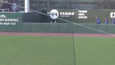Christian Smith-Johnson of Texas A&amp;amp;M Corpus Christi with an insane catch that robs Gavin Kash of a grand slam