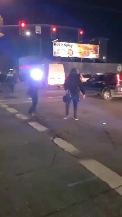 This is what happened to those who tried to record antifa&rsquo;s riot in Portland. They get assaulted. Notice how the @NLG_Portland &ldquo;legal observers&rdquo; watch and do nothing.