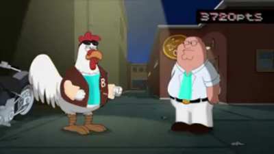 "piter the chicken is here"