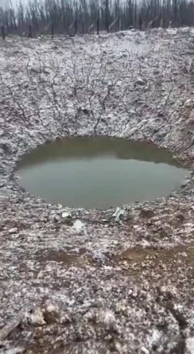 Another Meteor sized Crater from a Russian &lsquo;Kaliber&rsquo; missile identified by the Ukrainian 88th brigade.