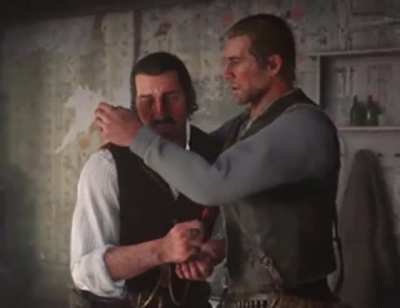 Where is this gif from? It&rsquo;s in the discord gif tab under &ldquo;Arthur Dutch&rdquo;. Assuming it&rsquo;s a blooper or model switch