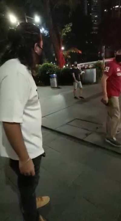 Chinese man argues with interracial couple (Chinese girl + Indian guy) claiming that interracial dating is 'racist'.