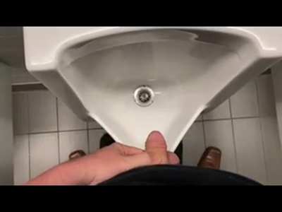 Whipping it out early in the restroom at work