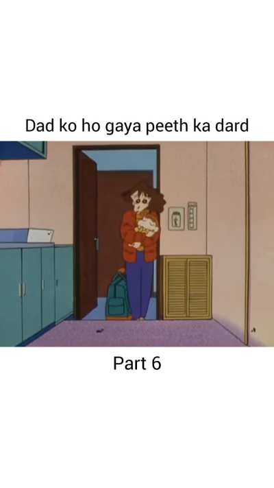 Shinchan's dad got back pain, leading to a hilarious twist!
