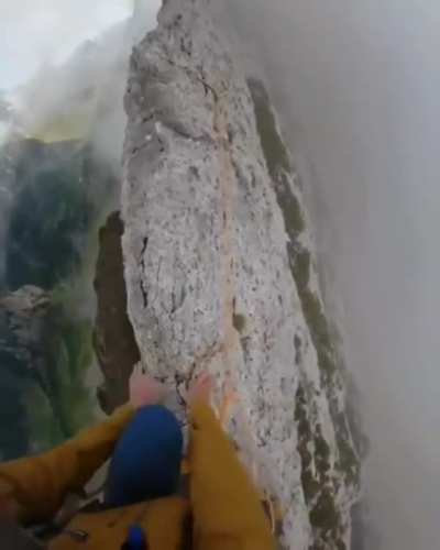 Difference in weather between two sides of the mountain.
