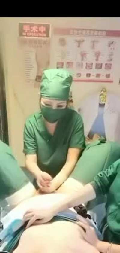 "White hands" Japanese nurses at job