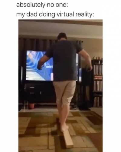 To jump in VR