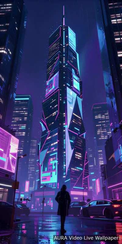 City walk in the rain