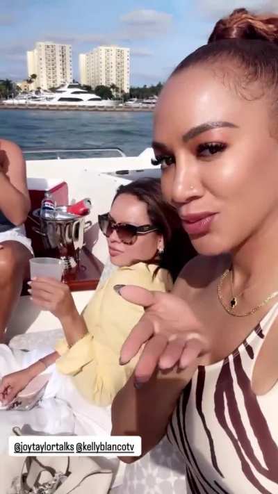 While on the boat with Joy Taylor & Kelly Blanco , IG 12.6.2025