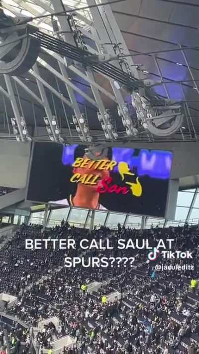 &rdquo;Better Call Son&rdquo; at Spurs match today. 