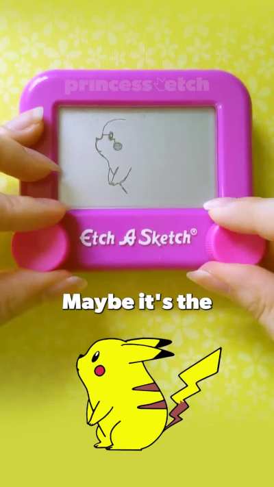 I etch a sketched the best Pikachu [OC]