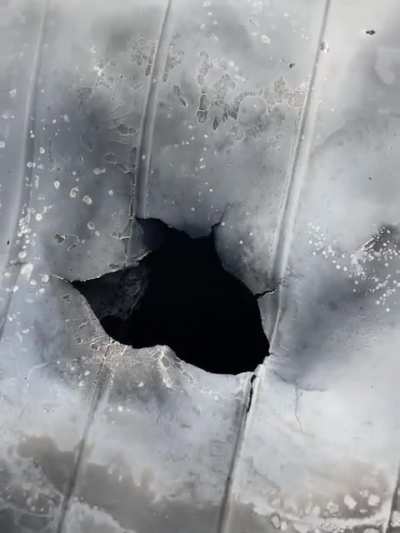 My roommates" car was struck by lightning (we think).