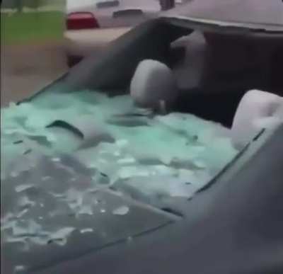 Woman caught slashing tires!