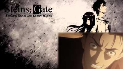 He doesn't say "The choice of Steins;Gate" but instead says "That...is MY choice!"!