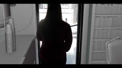 I needed a coffee shop for a recent short film, so I turned my apartment entrance into one!