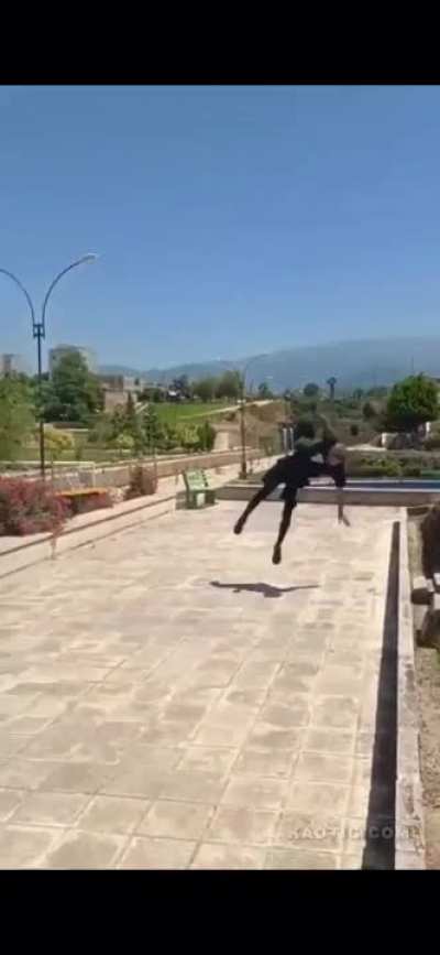 jumping lousily from a height