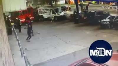 Crazy accident in Detroit today