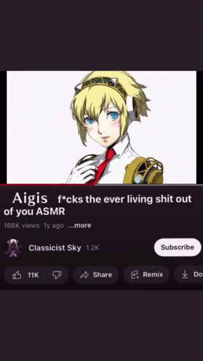 Apparently sex with Aigis is famous now&hellip;