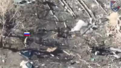 Ukrainian soldiers of the 25th Airborne Brigade took out a Russian soldier who tried to push the position of the defenders. Pokrovsk direction. March 2025