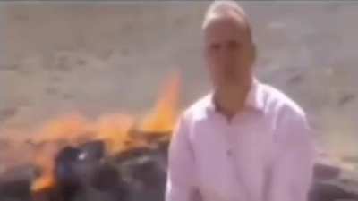 News reporter inhales burning drugs