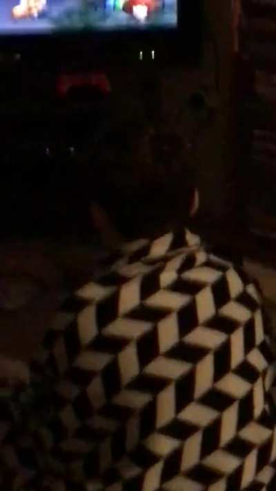 My younger brother was off guard playing kingdom hearts