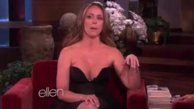 For the life of me, I cannot pay attention to her joke because man...that cleavage!! It’s saying everything