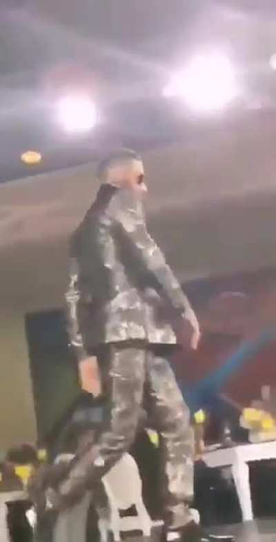 Broke his ass....
