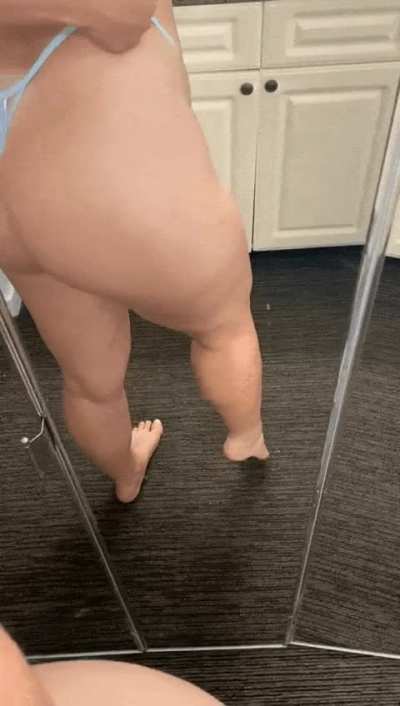 I'm ready to get pounded. Should I answer the door like this, or put on a sexy dress? 