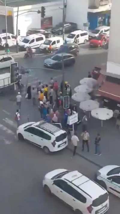 Tuk-tuk fighting in the streets of Casablanca