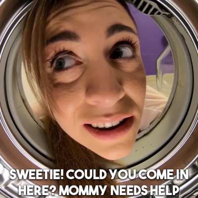 Mom Gets Stuck In The Washing Machine