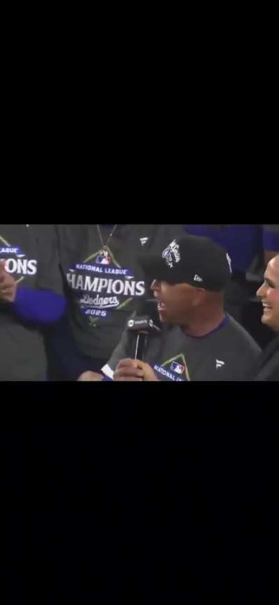 Dave Roberts: "Let's get four more wins and really ruin baseball." (Via: @BRWalkoff)