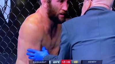Fighter tells doctor he was hit in the dick and balls, doctor insists he wasn&rsquo;t. 