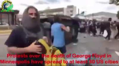 Batman and the Joker join protesters