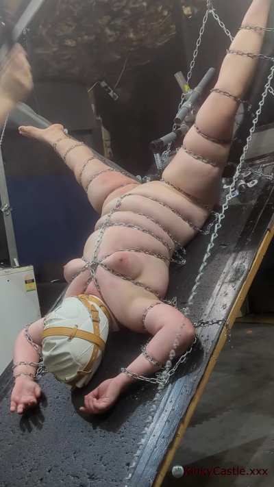 Toy 16 chained down, drill in place, sensory deprived, vibed to the point of convulsion, and flogged. [OC]