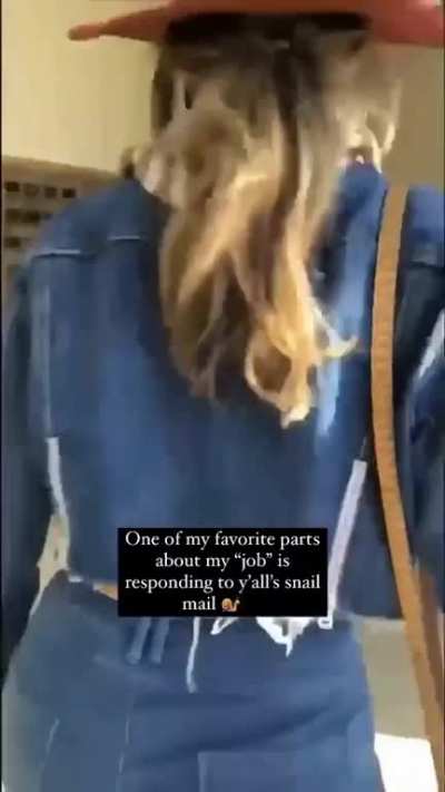 Prettyy sure you could fit a Package in her "PO Box"..🙃