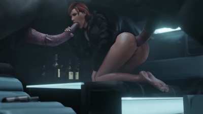 Commander Shepard spitroast by two horses (ZMSFM)